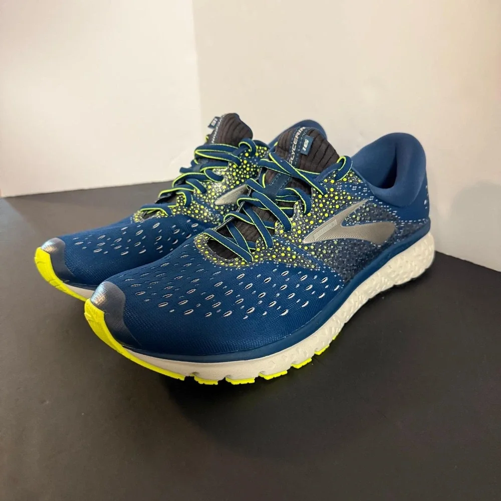 Brooks Glycerin 16 Mens Running Shoes Blue Silver Nightlife Size 11.5